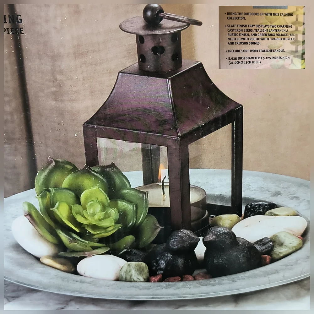Brown Lantern Home Accent